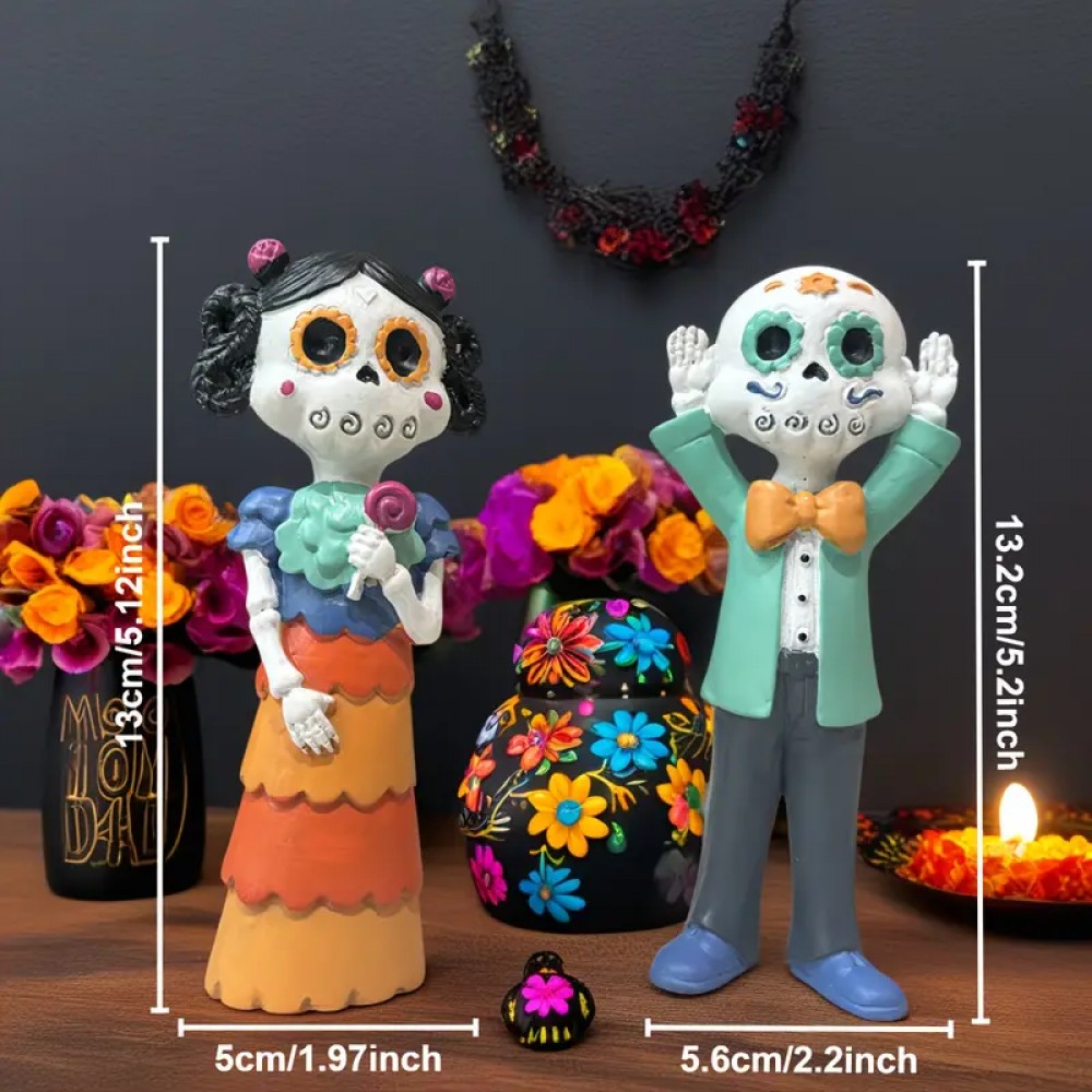 YY5900   Upulipuli  Dia De Muerto iskeletli heykel Biblo silikon kalıp